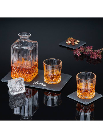 relaxdays 8 x Schieferplatte in Anthrazit - (B)26 x (T)16 cm