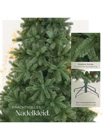 tectake Christbaum Künstlicher Spritzgussnadeln Dekoration 210 230cm