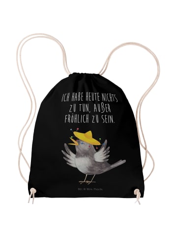 Mr. & Mrs. Panda Gym Bag Rabe Sombrero mit Spruch in Schwarz