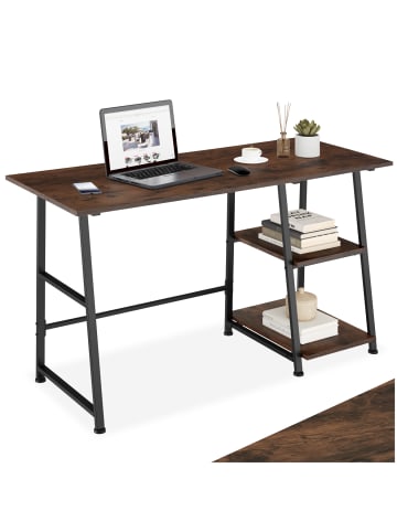 tectake Bürotisch mit höhenverstellbaren Kunststofffüßen, 120 x 50 x 73,5 cm