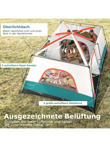 COSTWAY Zelt für 8-10 Personen 4,2 x 3 x 2 m in Grün