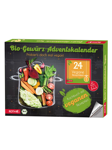 ROTH Bio-Gewürz Adventskalender "Vegane Rezepte" mit Buch in Bunt