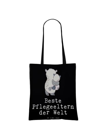 Mr. & Mrs. Panda Tragetasche Panda Beste Pflegeeltern der Welt m... in Schwarz