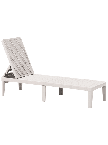 Beliani Gartenliege OSSIMO in Grau - (W) 55 x (H) 35 x (L) 190 cm