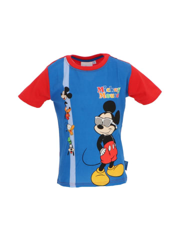 Disney Mickey Mouse Disney Mickey Mouse Kinder T-Shirt mit Aufdruck aus Baumwolle kurzarm in Rot