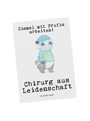 Mr. & Mrs. Panda Grußkarte Chirurg Leidenschaft mit Spruch in Weiß