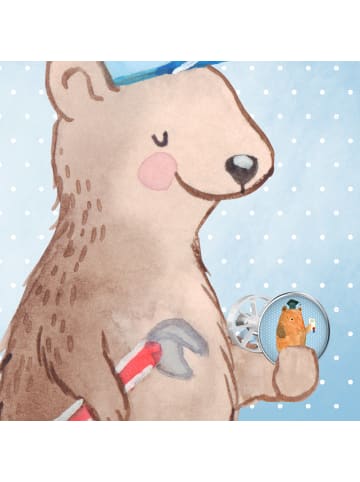 Mr. & Mrs. Panda Waschbecken Abfluss Bär Prüfung ohne Spruch in Blau Pastell