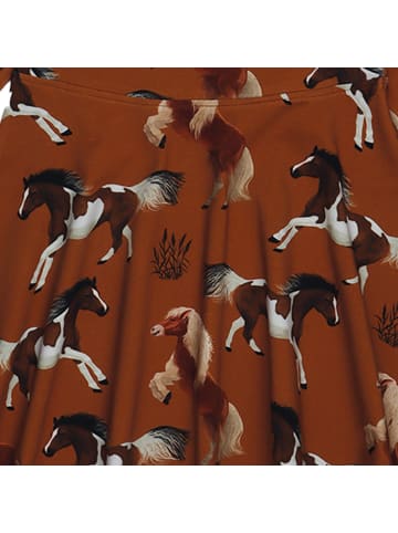 Walkiddy Kleid Joyful Horses in brown