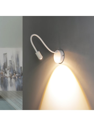 Licht-Erlebnisse Wandlampe EEK G (B)10 x (H)48 cm in WeißWeiß