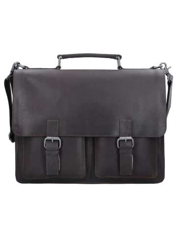 Leonhard Heyden Dakota Aktentasche Leder 40 cm Laptopfach braun