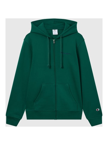 Champion Longsleeve Full Zip Hoodie Sweatshirt in Tannengrün213