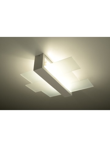 Licht-Erlebnisse Deckenlampe (B)43 x (L)43 x (H)12 cm in Weiß TransparentWeiß Transparent