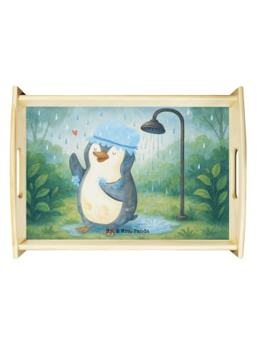 Mr. & Mrs. Panda Tablett Pinguin Duschen Design ohne Spruch in Weiß