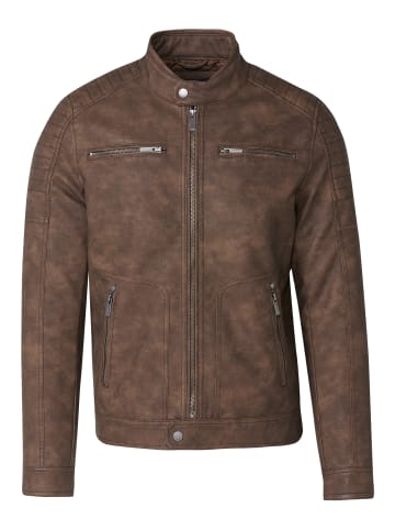 KOROSHI Jacke aus kunstleder. in braun