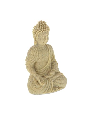 relaxdays Buddha Figur in Sandfarben - (H)18 cm