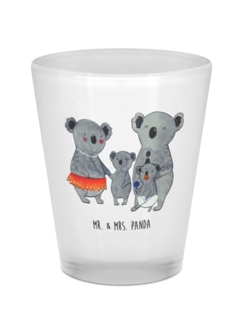 Mr. & Mrs. Panda Schnapsglas Koala Familie ohne Spruch in Transparent