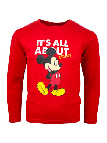 Disney Mickey Mouse Langarmshirt Disney Mickey Mouse in Rot