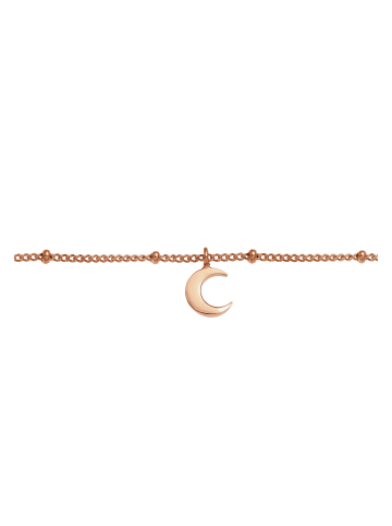 Elli Halskette 925 Sterling Silber Astro, Halbmond in Rosegold