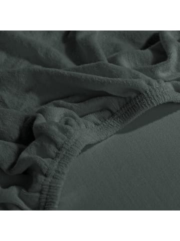 Erwin Müller Frottee Kinder-Spannbettlaken 2er-Pack Erding in anthrazit