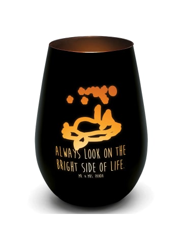 Mr. & Mrs. Panda Teelichthalter Fuchs Sterne mit Spruch in Schwarz