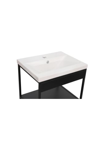 ebuy24 Badmöbelset Lorin Schwarz 52 x 40 cm