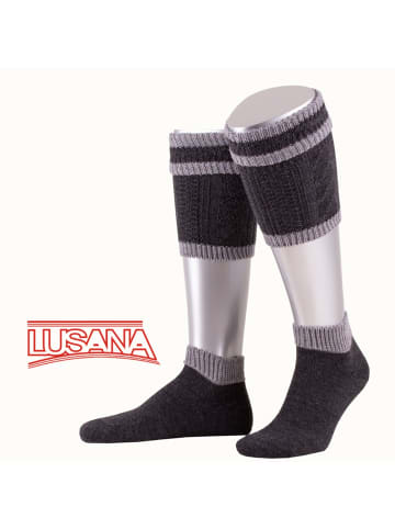 Lusana Trachten-Socken in grau