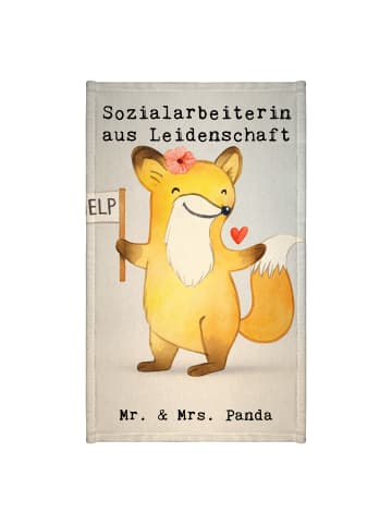 Mr. & Mrs. Panda Gästehandtuch Sozialarbeiterin Leidenschaft Des... in Weiß