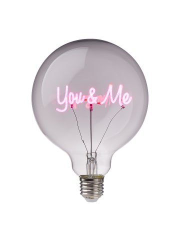 Butlers Butlers LED-Glühlampe BRIGHT LIGHT You & Me in Pink