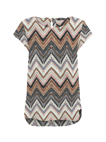 ONLY Print Kurzarm Bluse ONLVIC in Weiß