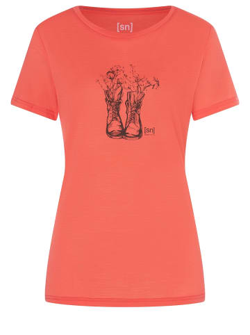 super.natural Merino T-Shirt in orange