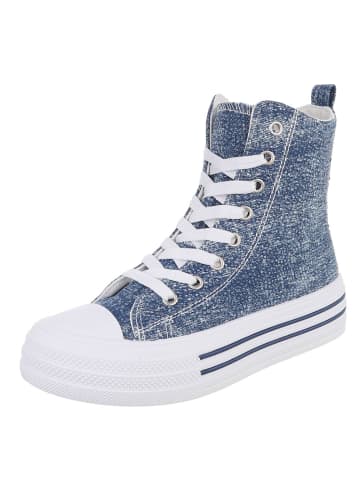 Ital-Design Freizeitschuh in Blau und Weiß