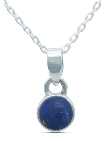 mantraroma 925er Silber - Ketten (L) 9 x (B) 19 mm mit Lapis Lazuli