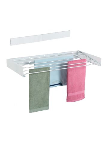 relaxdays Wand-Wäscheständer in Weiß - 100 cm