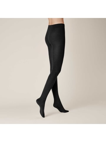 Kunert Strickstrumpfhose Soft Wool Cotton wärmend in Black