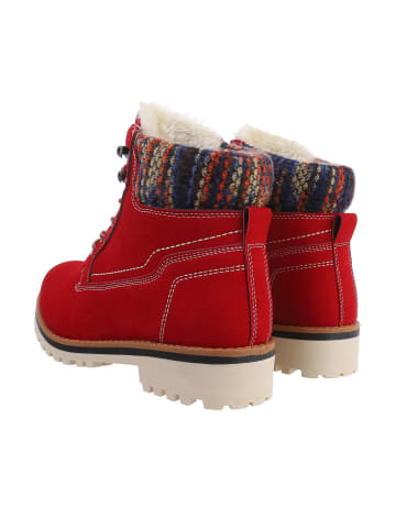 Ital-Design Stiefelette in Rot