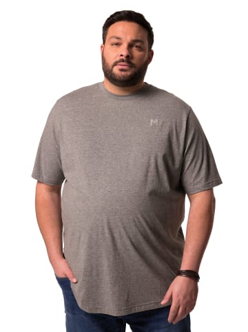 Men Plus Kurzarm T-Shirt in grau