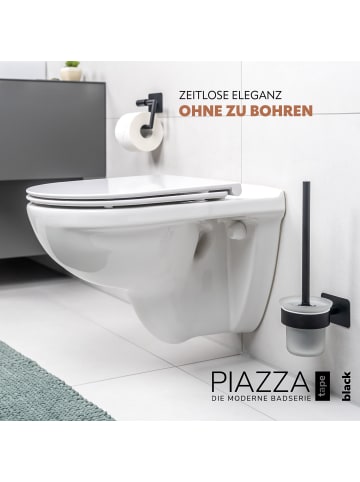 bremermann Bad-Serie PIAZZA BLACK TAPE WC-Garnitur schwarz