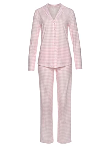 VIVANCE DREAMS Pyjama in rosa-weiß