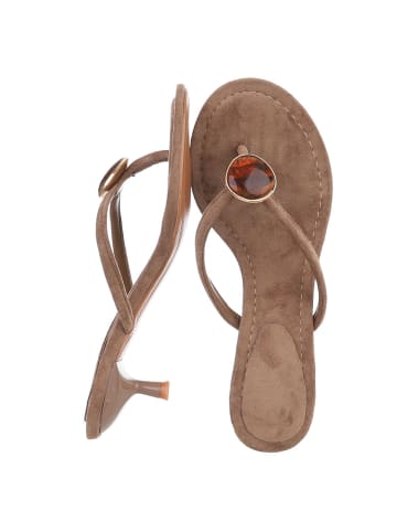 Ital-Design High-Heel Sandalette in Hellbraun