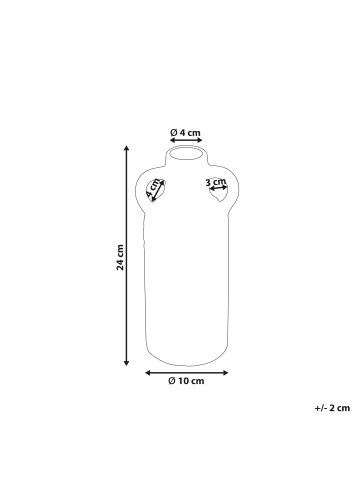 Beliani Blumenvase DRAMA in Rosa - (W) 10 x (H) 24 x (L) 10 cm