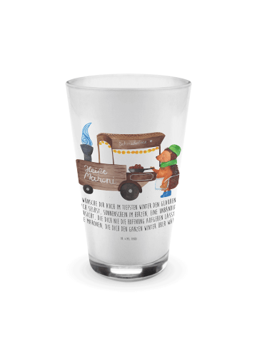 Mr. & Mrs. Panda Wasserglas Igel Maronen mit Spruch in Transparent