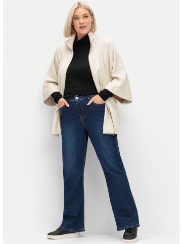 sheego Bootcut-Jeans in dark blue denim