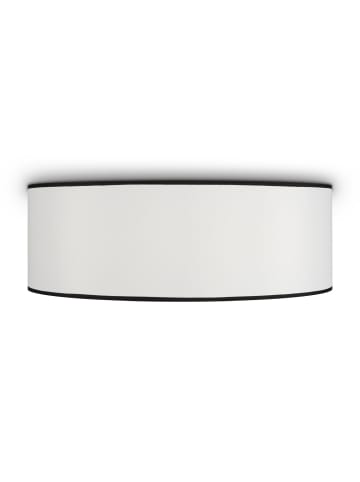 Licht-Erlebnisse Deckenlampe Ø 52 x (H)18 cm in Weiß SchwarzWeiß Schwarz