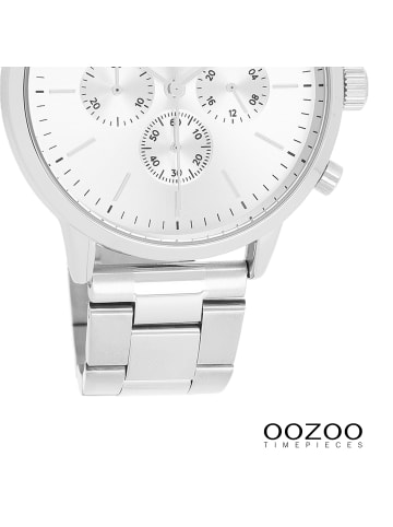 Oozoo Analog-Armbanduhr Oozoo Timepieces silber groß (ca. 42mm)