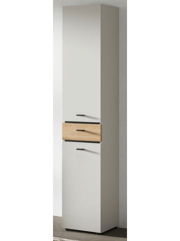 Inn.Furn Hochschrank Kaschmir, Evoke Eiche 32 x 191 cm, Badschrank Türanschlag wechselbar
