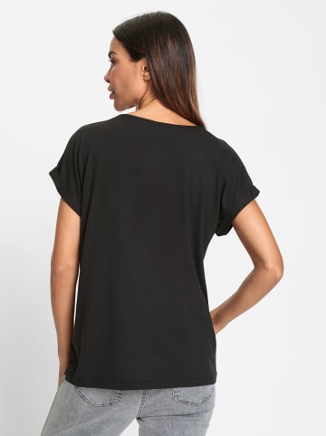 Heine Shirt in schwarz-ecru-bedruckt