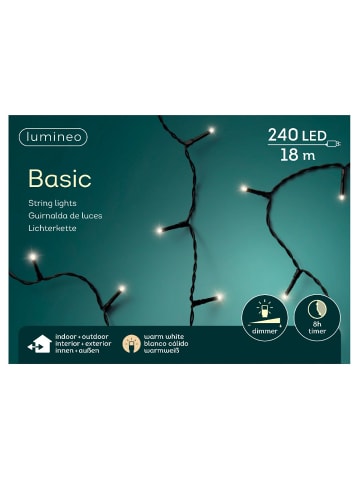 LUMINEO Lichterkette Basic 240 LED in warm weiß