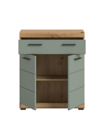 CALICOSY Badezimmerschrank GIO in Grün - (W)74 x (H)88 x (L)31 cm