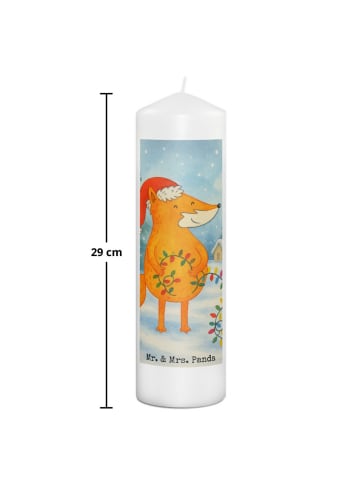 Mr. & Mrs. Panda Laternenkerze Fuchs Weihnachten Design ohne Spruch in Weiß