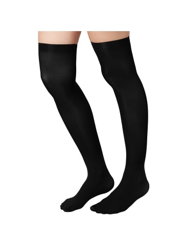 tectake Feine Overknee-Strümpfe in Einheitsgröße, schwarz